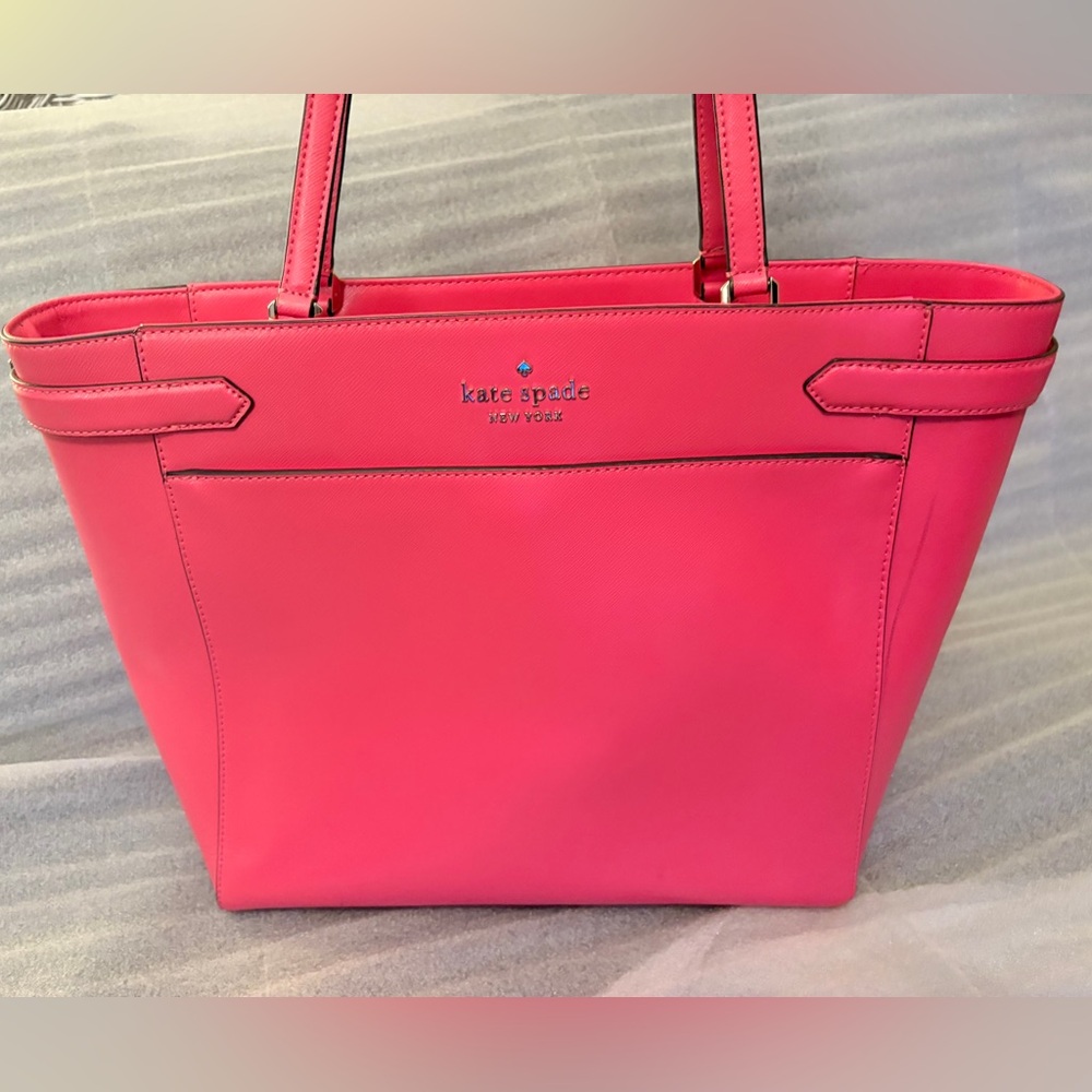 Kate Spade Cameron Street Hayden Large Pink Saffiano Leather Work/Laptop Bag
